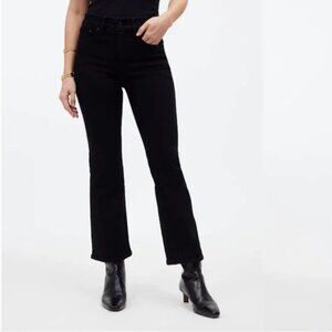 Madewell Mid Rise Kick Out Petite Black Denim Jeans US Women's 30P New